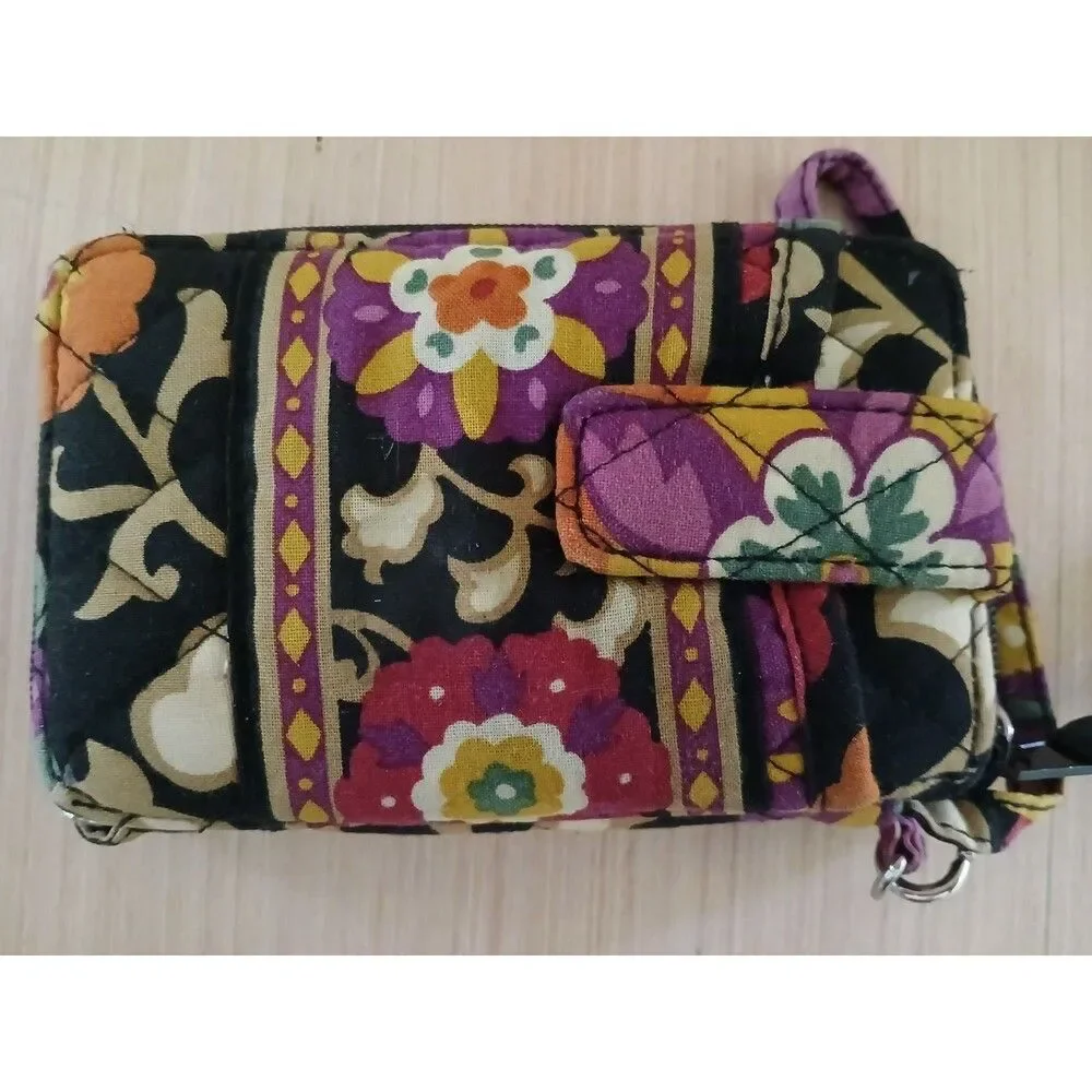 Vera Bradley Wristlet Carry it All Wallet Cell Phone Holder ID Floral Quilted
